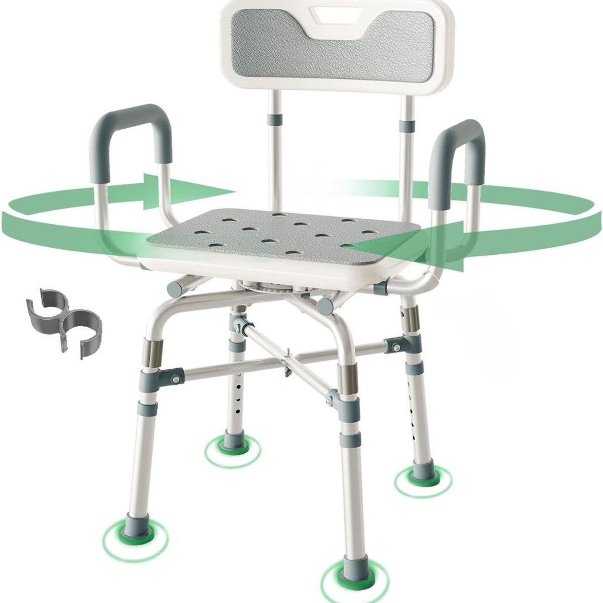 ApexArte® Douchestoel met Armleuningen - Douchekruk Rug - Veilig Douchen