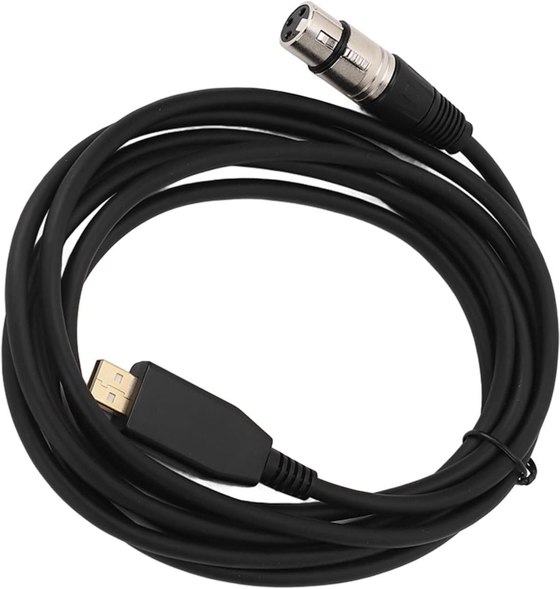 SnelShoppen - USB Naar XLR Vrouwelijke Microfoon Link Converter Kabel, Duurzaam ABS Materiaal voor Geluidsstudio's, Ideaal voor Opnames en Evenementen