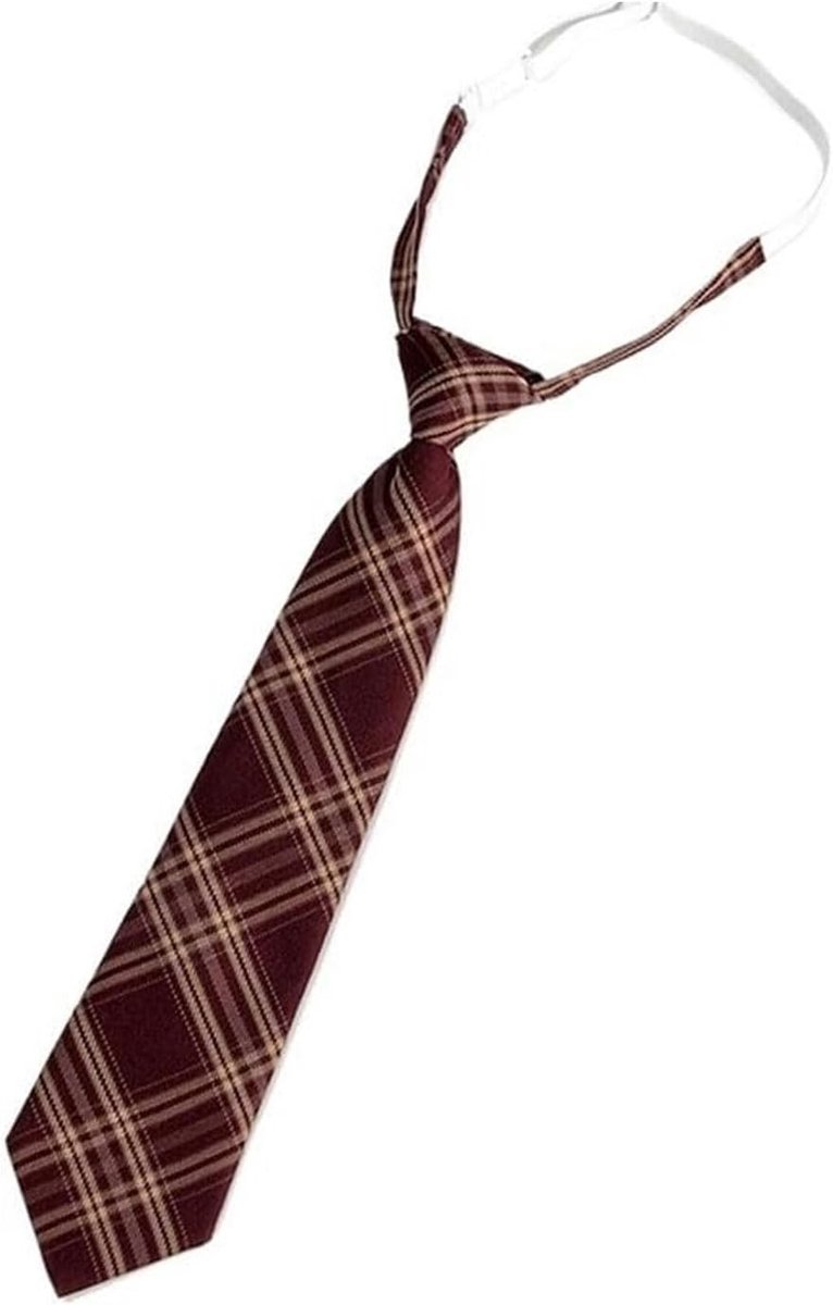 Krawatte in Rood met Tartan Motief, Schotse Vlieg voor Dames, Perfect voor Feestjes en Kostuums