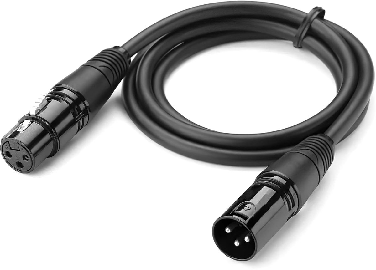 SnelShoppen - XLR kabel 2 meter gebalanceerd voor mixers, luidsprekers, voorversterkers, phantom power - Hoogwaardige geluidskwaliteit, robuuste conne