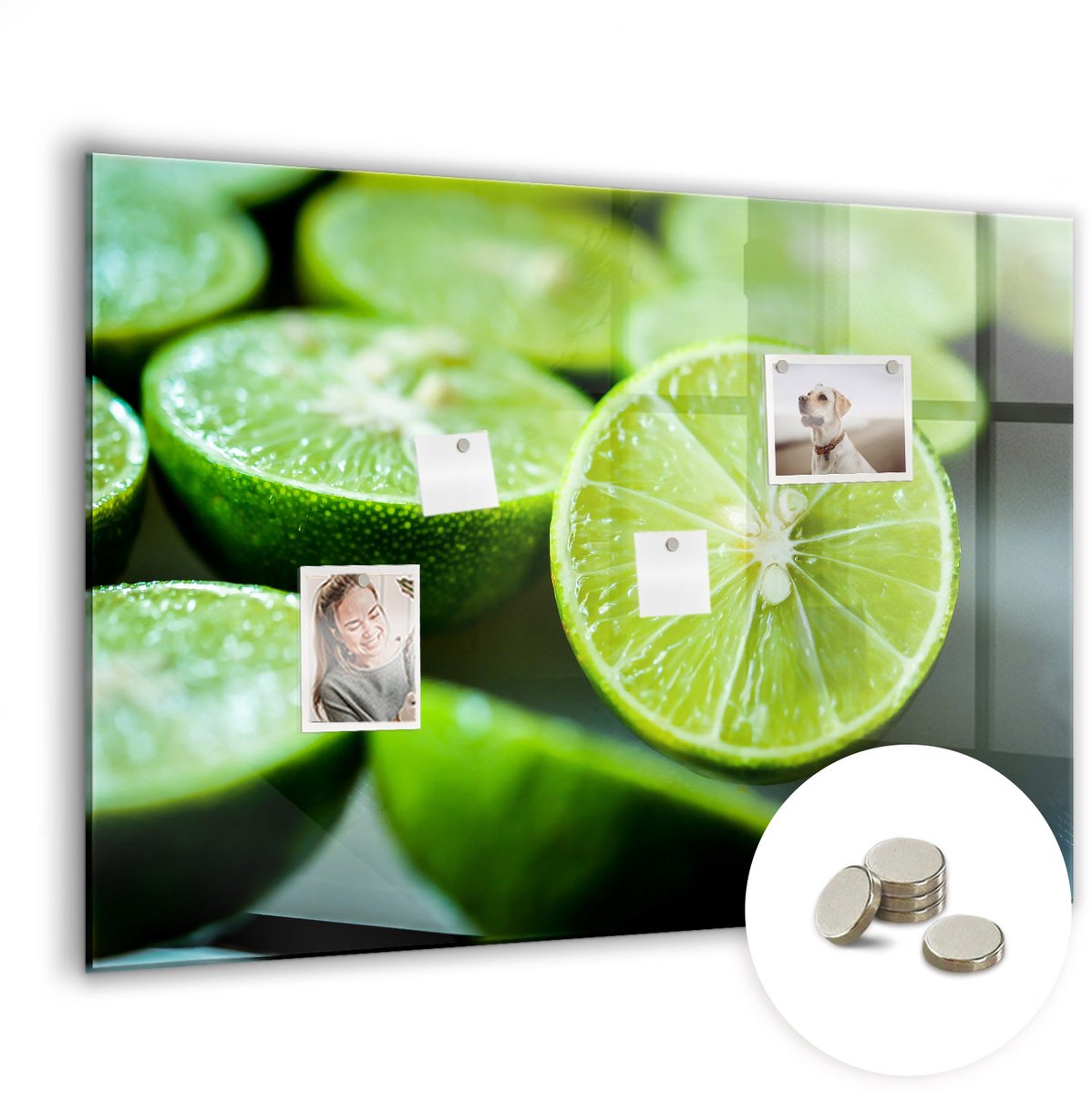 Coloray Glazen Magneetbord - Magnetisch Bord Berglandschap - 100x70 cm - Groente Magneetbord - Magnetic Board - Woonkamer Decoratie
