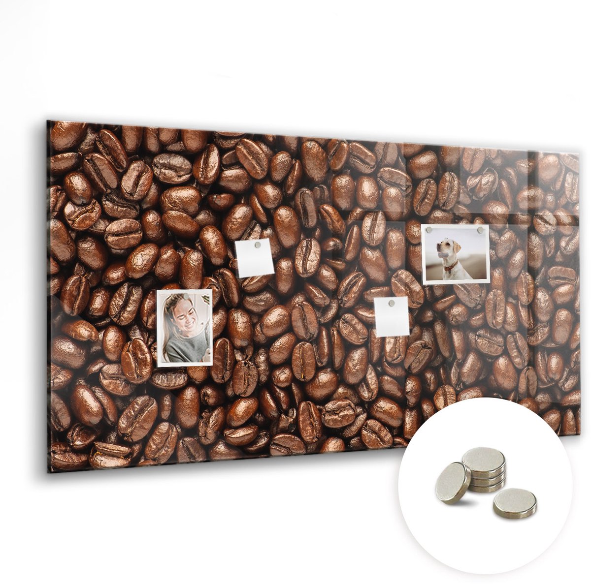 Coloray Glazen Magneetbord - Magnetisch Bord Honingraat - 120x60 cm - Bruin Magneetbord - Magnetic Board - Keuken Decoratie
