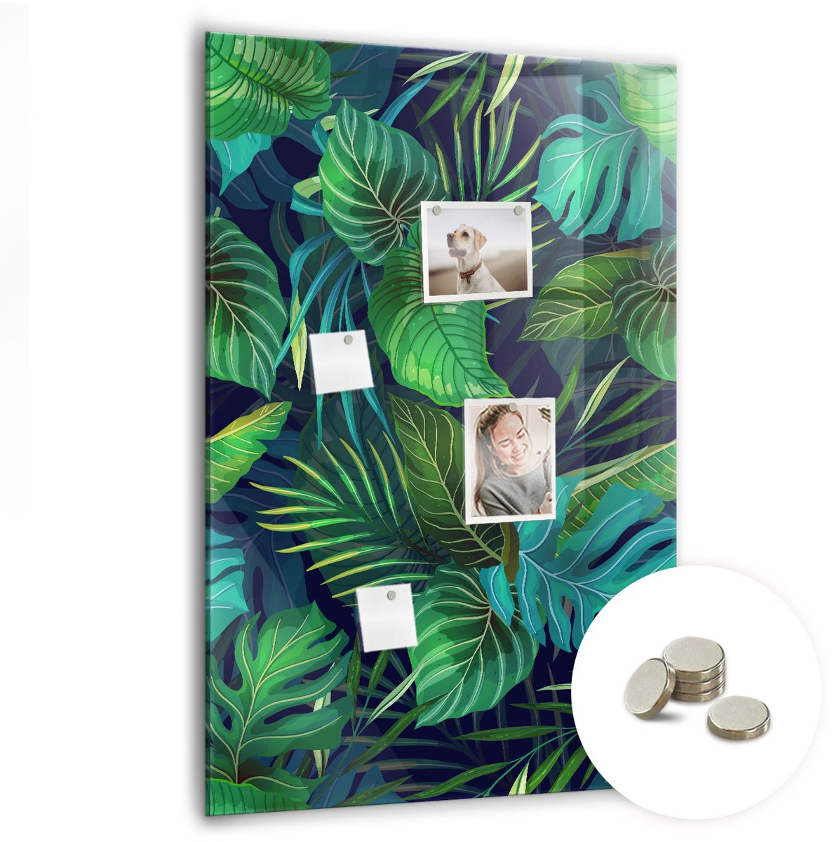 Coloray Glazen Magneetbord - Magnetisch Bord Abstracte vlekken - 70x100 cm - Groente Magneetbord - Magnetic Board - Magnetisch Wandbord