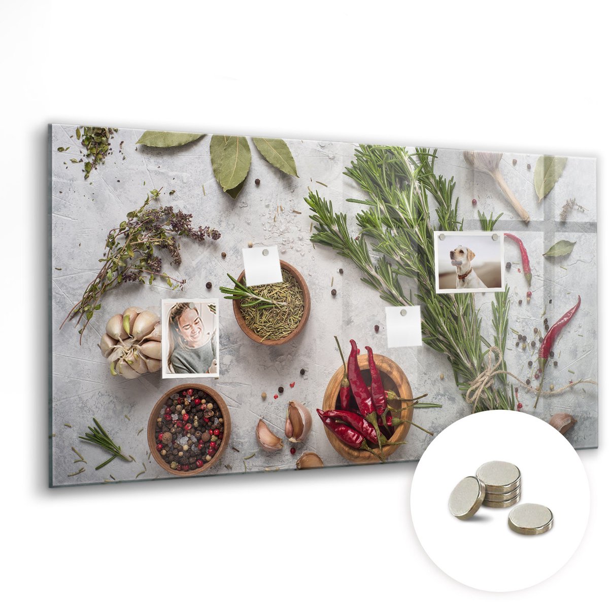 Coloray Glazen Magneetbord - Magnetisch Bord Zonsonderganglandschap - 120x60 cm - Veelkleurig Magneetbord - Magnetic Board - Magnetisch Wandbord