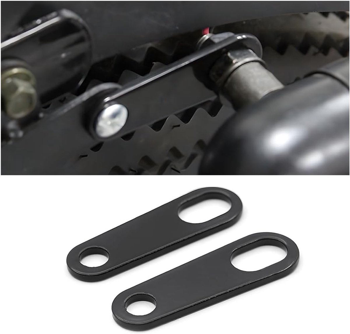SnelShoppen - 2 x Universele Motorfiets Signaalhouders, Stevige Bevestigingsbeugels voor Achterdisplay, Zwart, 6.8 cm, Robuust en Roestvrij
