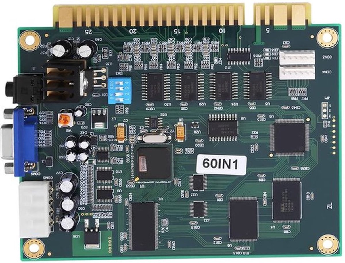 Multicade Bord 60 in 1 - Jamma Bord - VGA/CGa-uitvoer - Ondersteunt Joystick/Trackball - Voor Videokast - Kwaliteitsgarantie - Jamma PCB