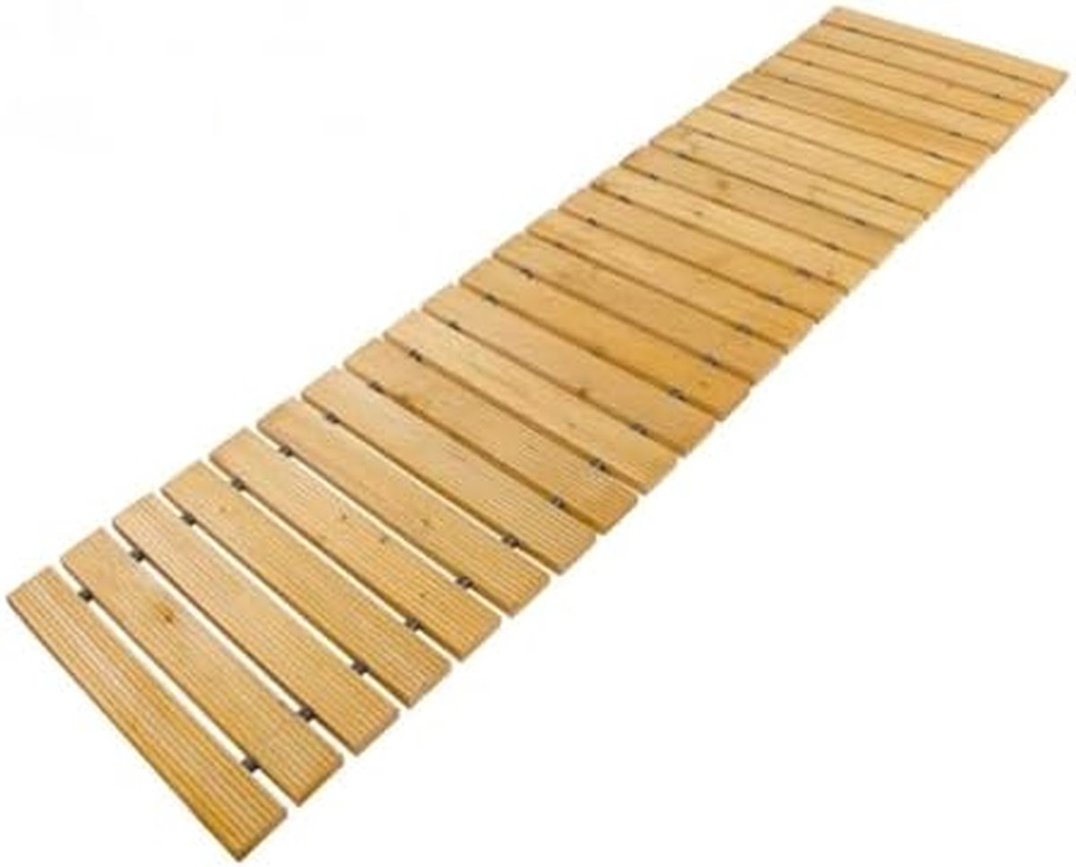 Houten Tuinpad - Loopbrug Buiten - Buitenpad Aanleggen - Weerbestendig Cederhout - 90 cm - Natuurlijk
