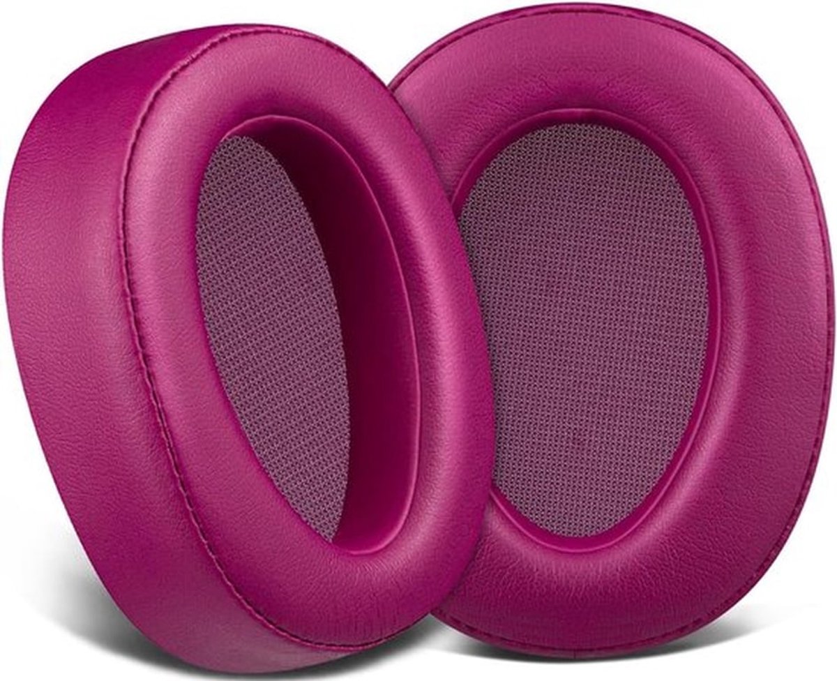 Vervangende Oorkussens voor Sony WH-H900N en MDR 100ABN, Zacht Echte Leer en Geluidsisolatie - Bordeauxtint
