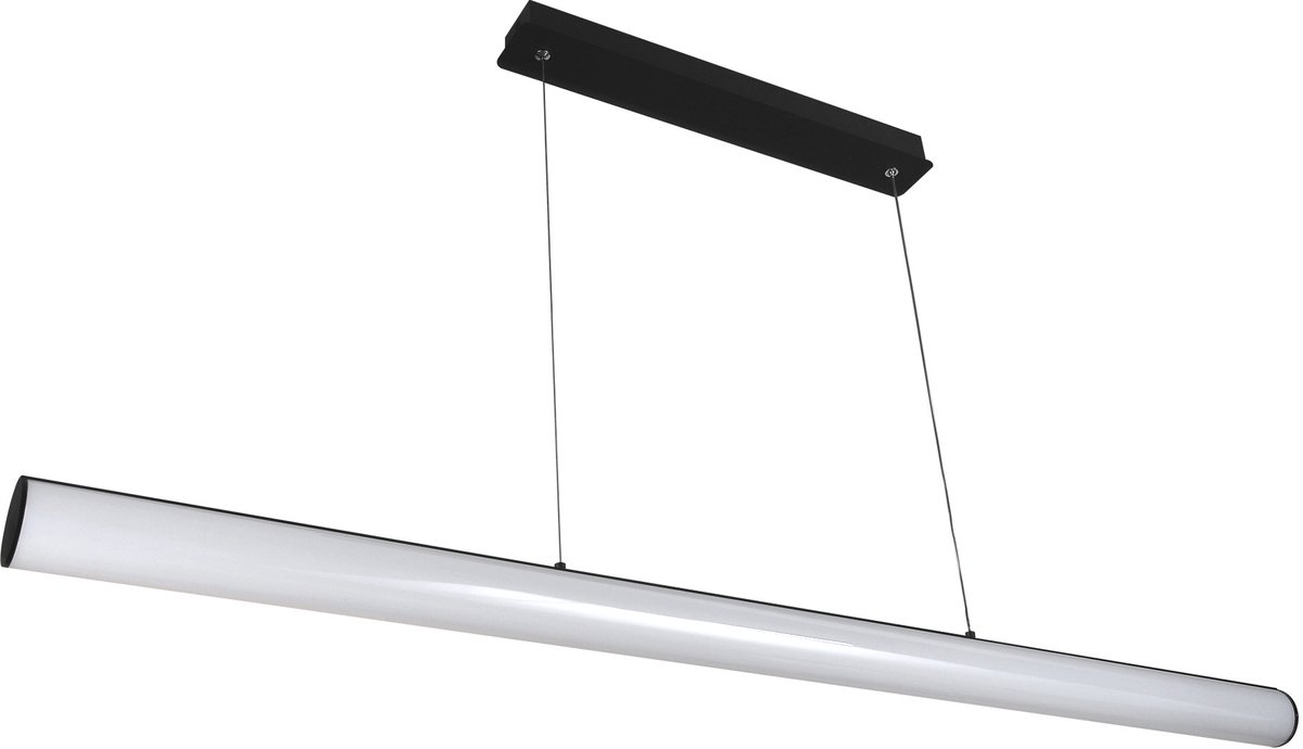 Rory zwarte hanglamp met geïntegreerde LED, 24W, 2535 lumen, 3000K warm wit licht, dimbaar, IP20, diameter 65 mm