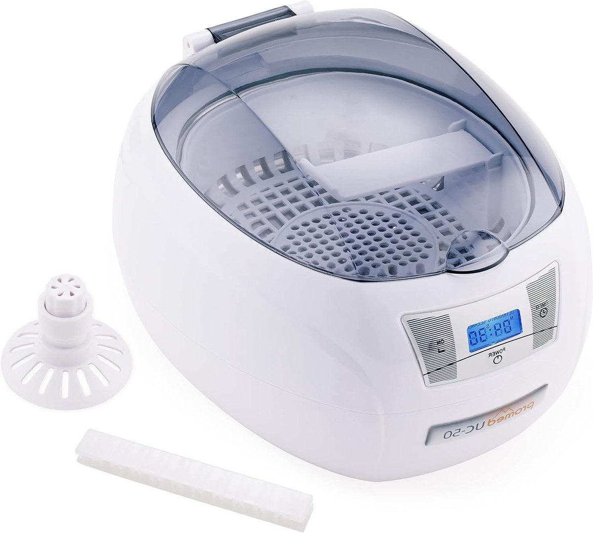 Ultrasoon Reiniger - Reinigingsapparaat Bad - Sieraden Schoonmaken - 43000 Hz Trillingen - 550 ml Tank - Wit