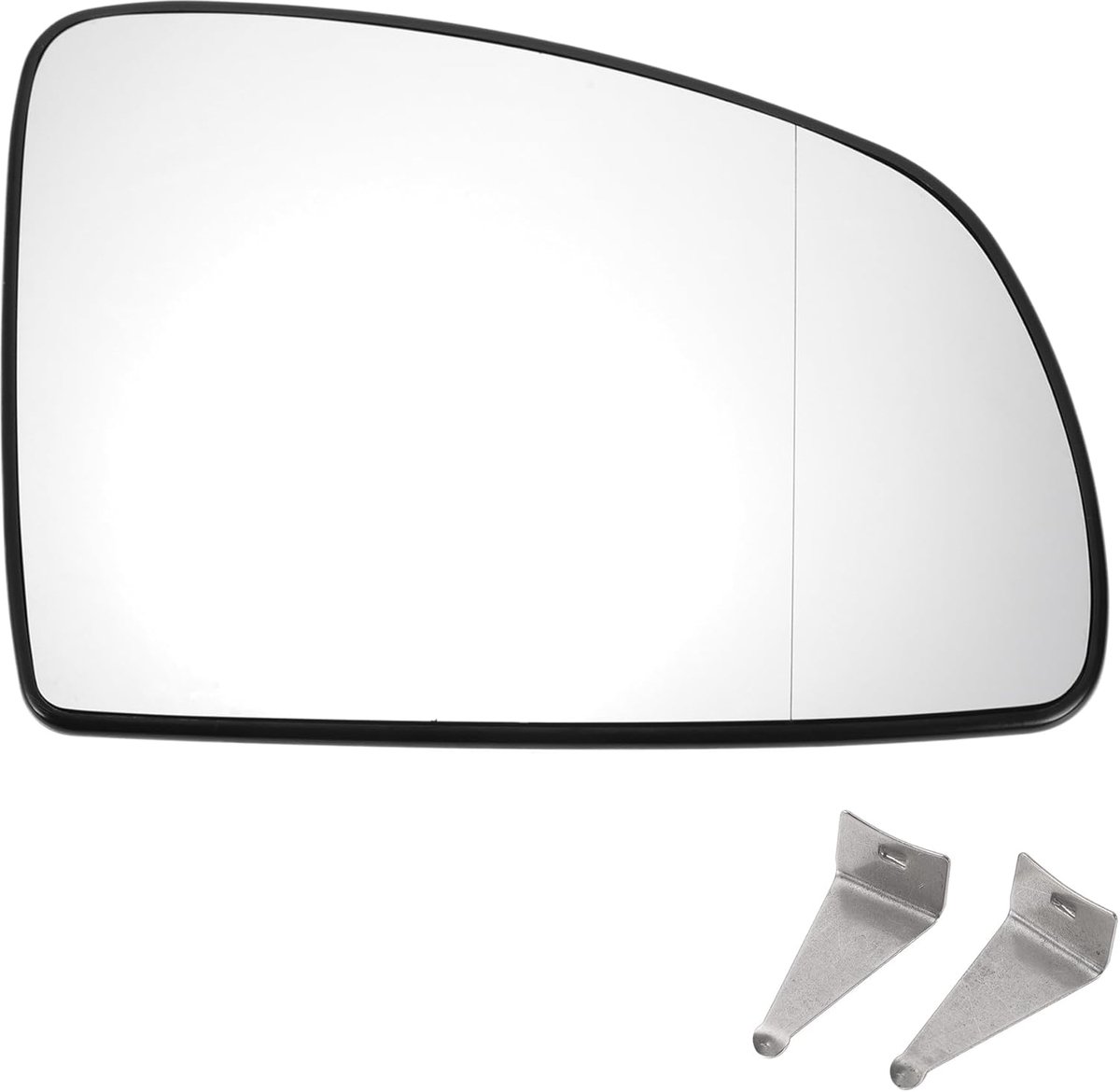 SnelShoppen - Achteruitkijkspiegel Glas Vervangingsstuk Rechts Asferisch Wit Voor OPEL VAUXHALL Meriva A 2003-2010 - Inclusief Steunplaat