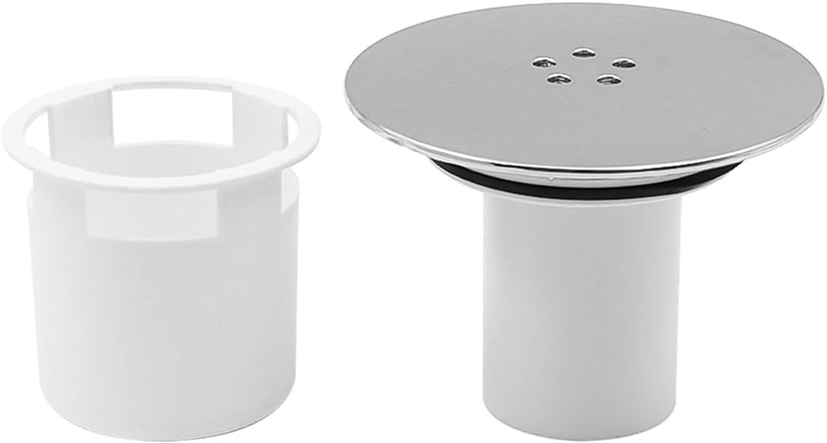 SnelShoppen - Doucheafvoer Deksel 90 mm/115 mm - Chroom Geplateerd met Haarvanger voor Eenvoudige Afvoer in Badkamer