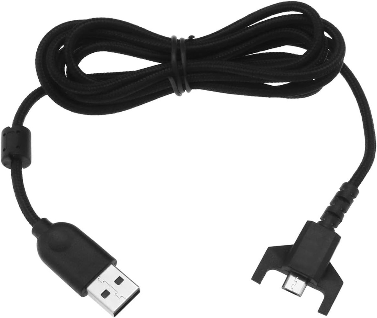 USB Oplaadkabel 1.8 m - Zwarte Gevlochten Kabel - Duurzaam Nylon - Voor Logitech G403 G900 G903 G703 G PRO - ShopVlot