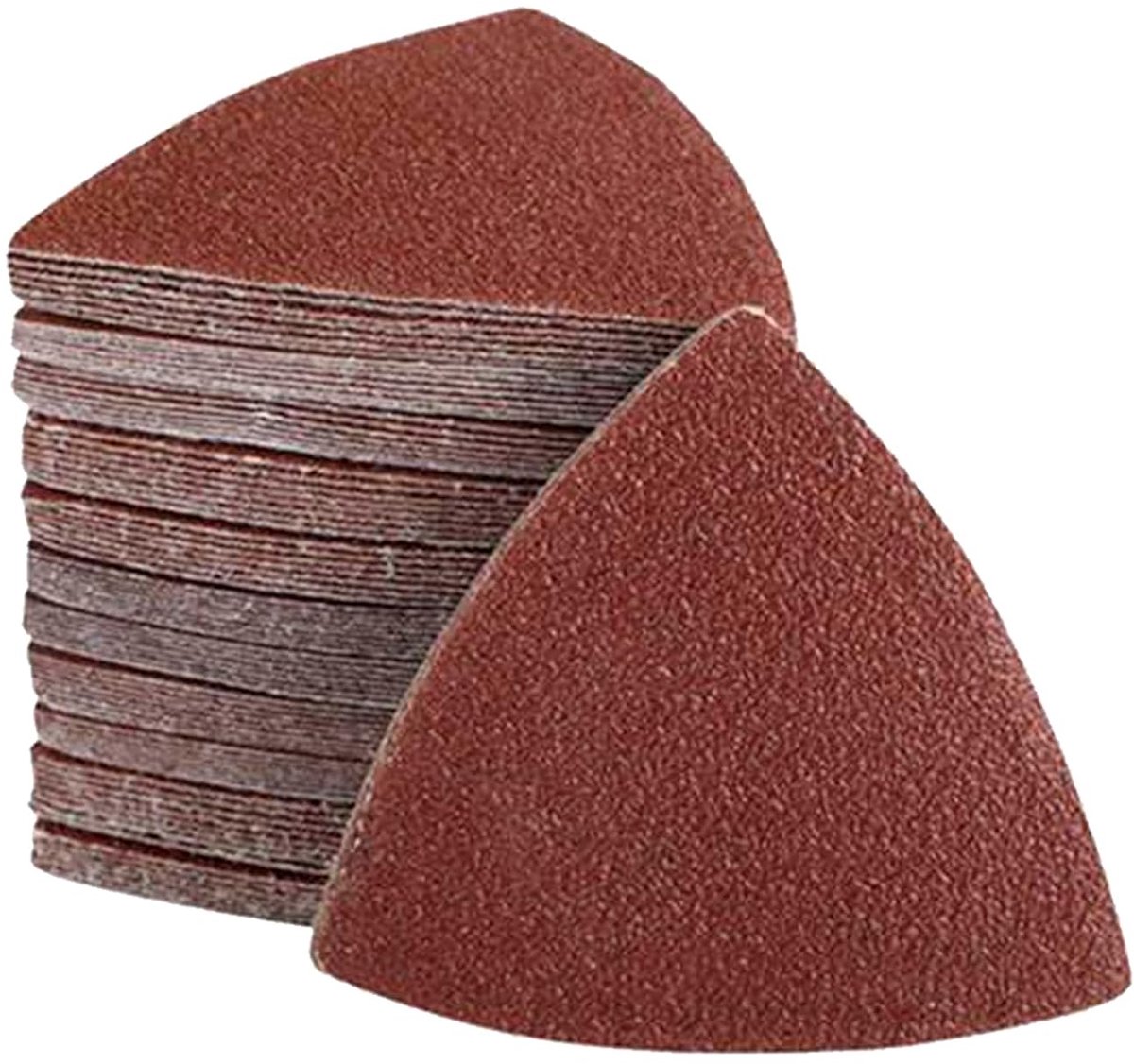 SnelShoppen - 100 Stuks Driehoek Schuurpapier Set 80 mm - 5 Korrelgroottes (60/80/120/180/240) - VELCRO Schuurpapier voor Delta Schuurmachine - Voor H