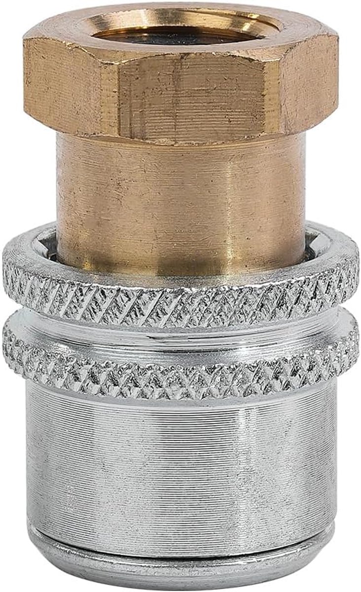 SnelShoppen - Lock On AirChuck Messing Schacht Ventiel Voor Grote Banden Snelle Aansluiting, 1/4 Inch NPT Draad, Geschikt Voor Diverse Inflators