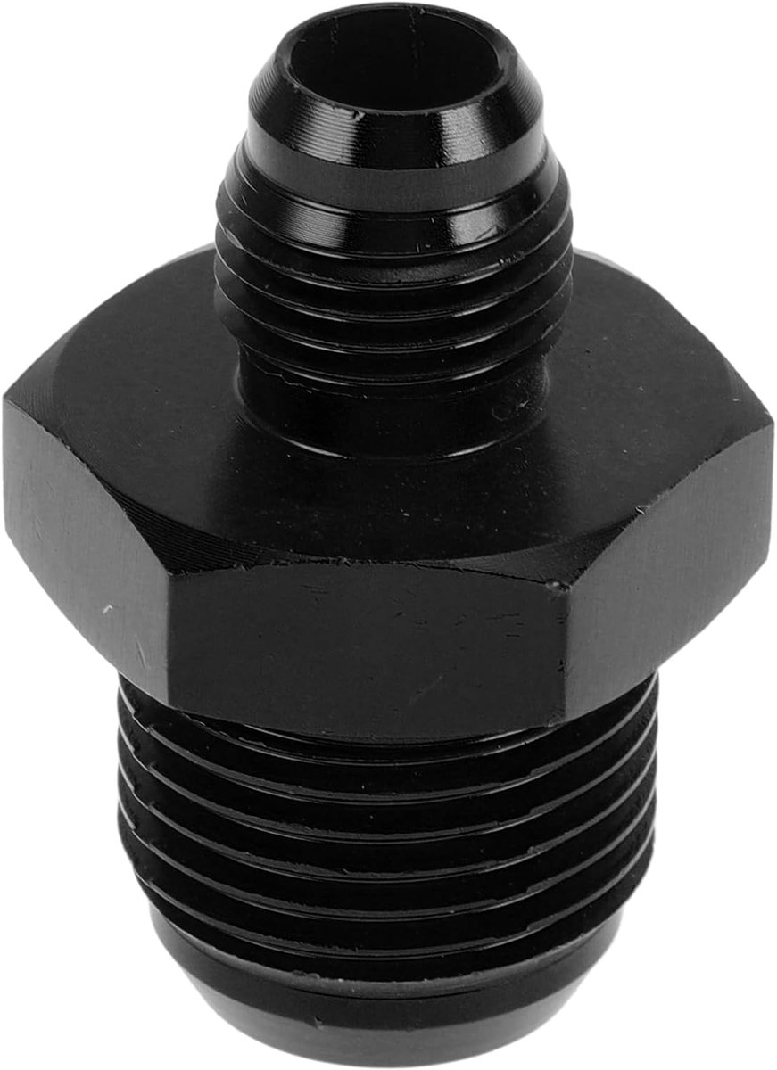 SnelShoppen - A ABSOPRO Male Flare Reducer Slangkoppeling Adapter AN6-AN10 Brandstoflijn Verbinder Aluminium Zwart - Universele Pasvorm voor Motor, Tr