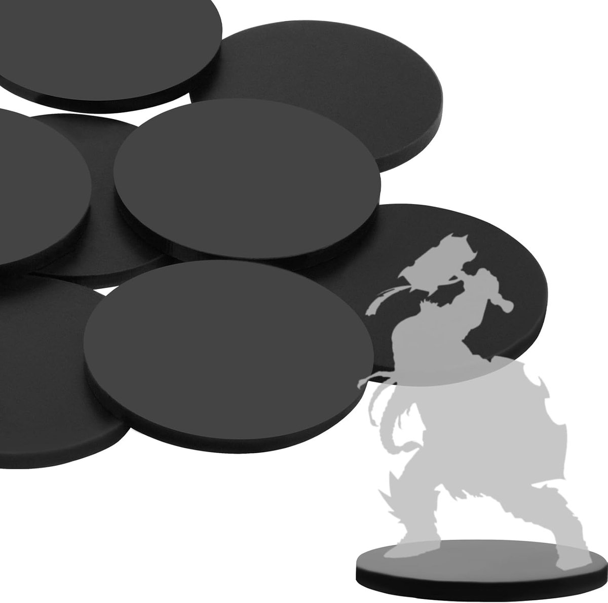 SnelShoppen - Aolso Model Base 20 Stuks 50mm Ronde Basis voor Wargames, Plastic Modelbases, Stijlvolle Decoratie voor Tafelspellen, Schilderen en Hobb
