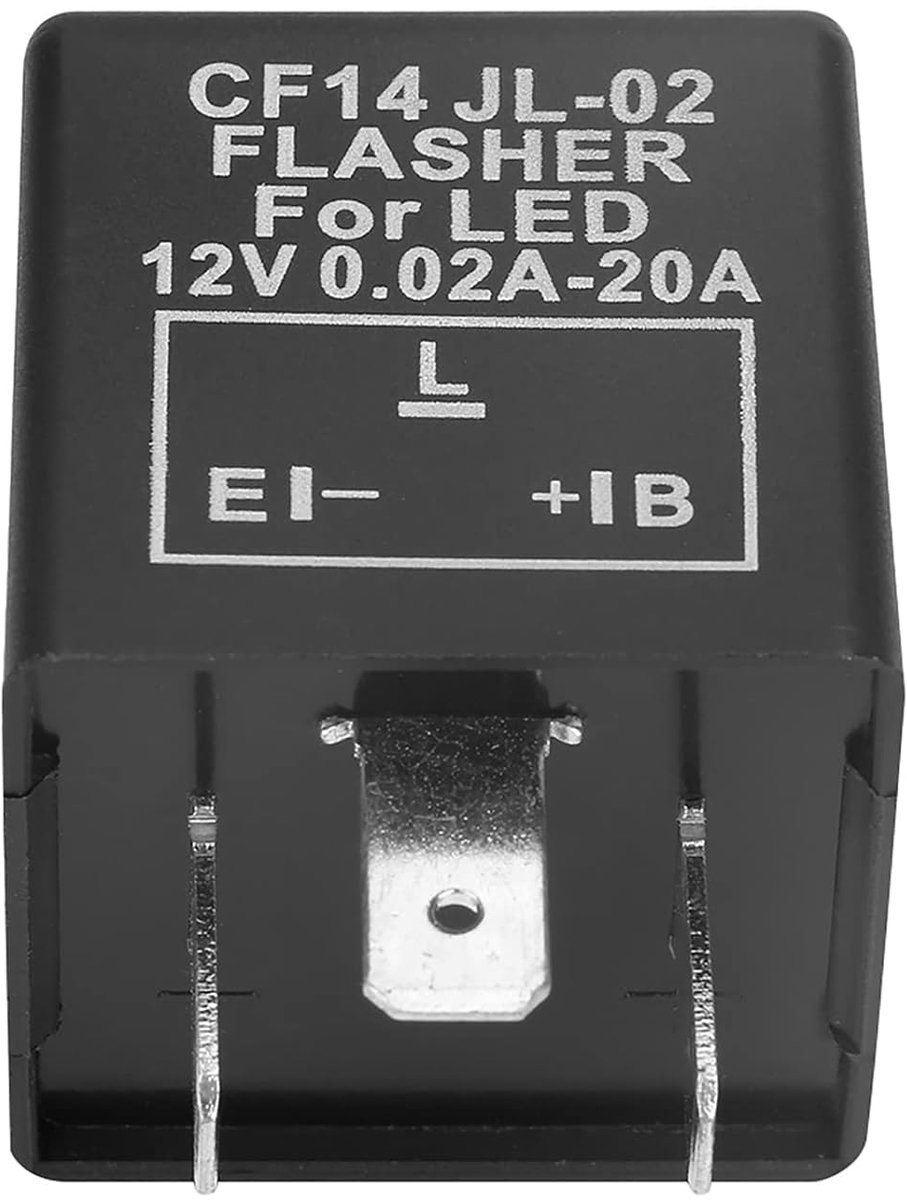SnelShoppen - LED Fler Relay 12V CF14 JL-02 3 Pin Elektronisch Relais voor LED Richtingaanwijzers, Waterdicht en Duurzaam, Plug & Play