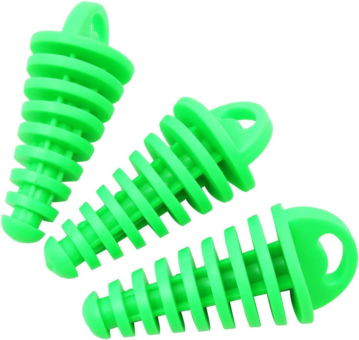 SnelShoppen - 3 Stuks Motocross Rubber Uitlaatplug, 2/4 Takt Motorfiets Demper Schoonmaakplug, Universele Uitlaatplug - Groen