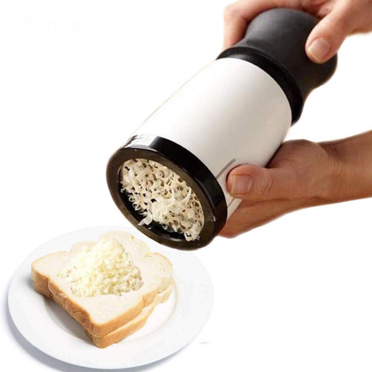 Keukenrasp - Kaasrasp van RVS - Multifunctionele Groenterasp met 2 Snijbladen - Handmatige Rasp voor Kaas, Groenten, Boter en Brood - 8 x 8 x 17 cm