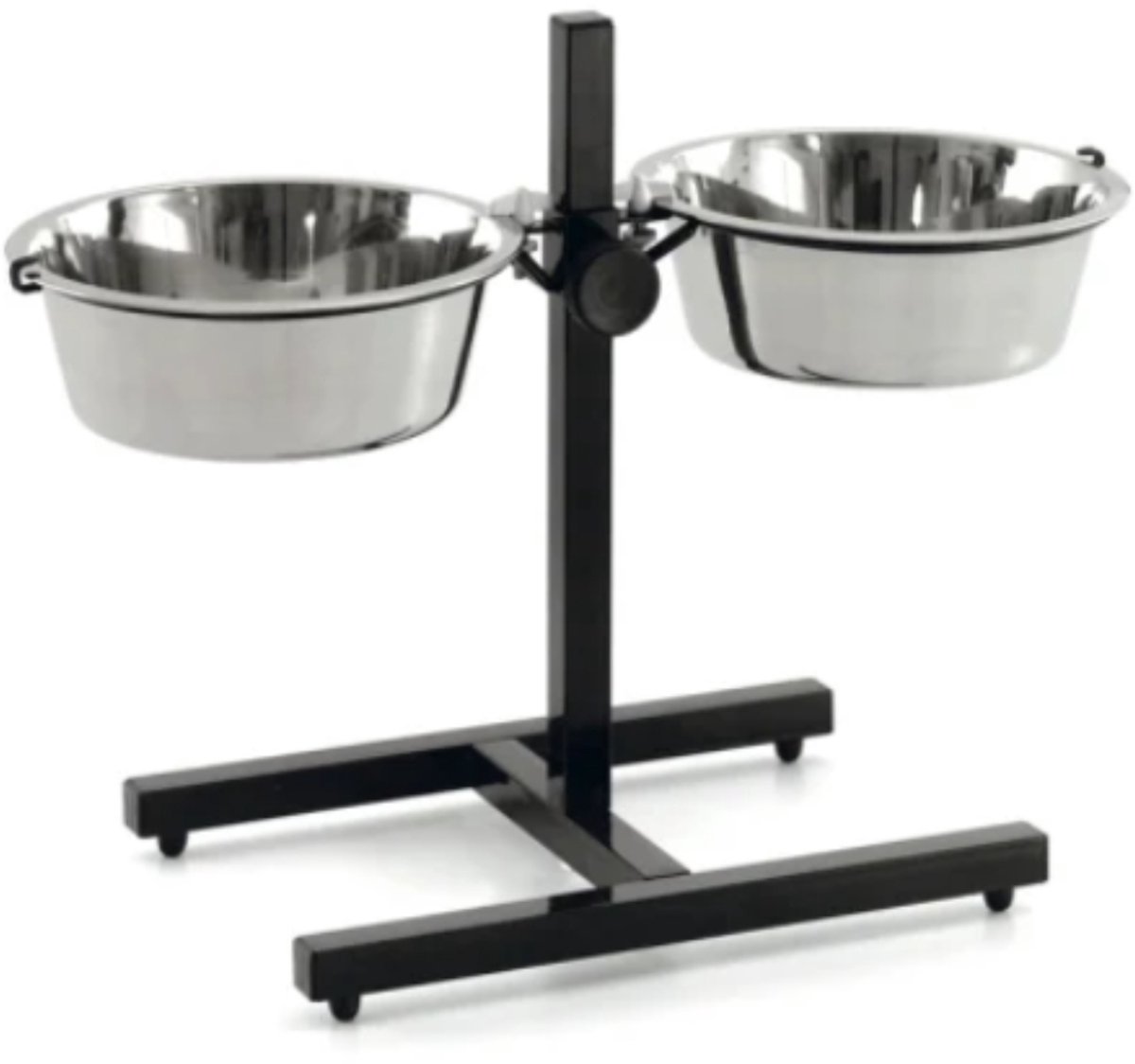 Karlie h-standaard met bakken zwart 2x3 ltr