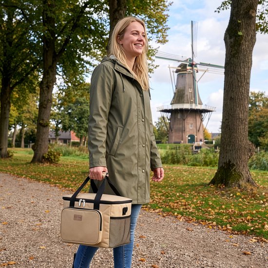 Packaway 4 Laags Geïsoleerde Koeltas - Lunchtas 15 liter - Beige van Packaway — afbeelding 3