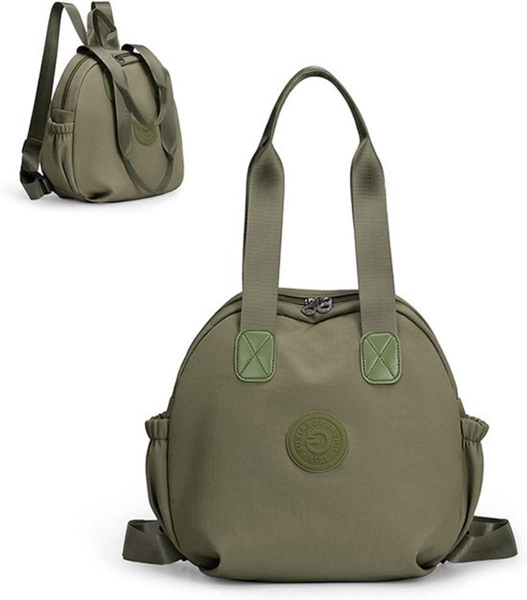 Dames Grote Capaciteit Handtas - 2-in-1 Rugzak en Schoudertas van Waterdicht Nylon, Perfect voor Dagelijks Gebruik en Reizen