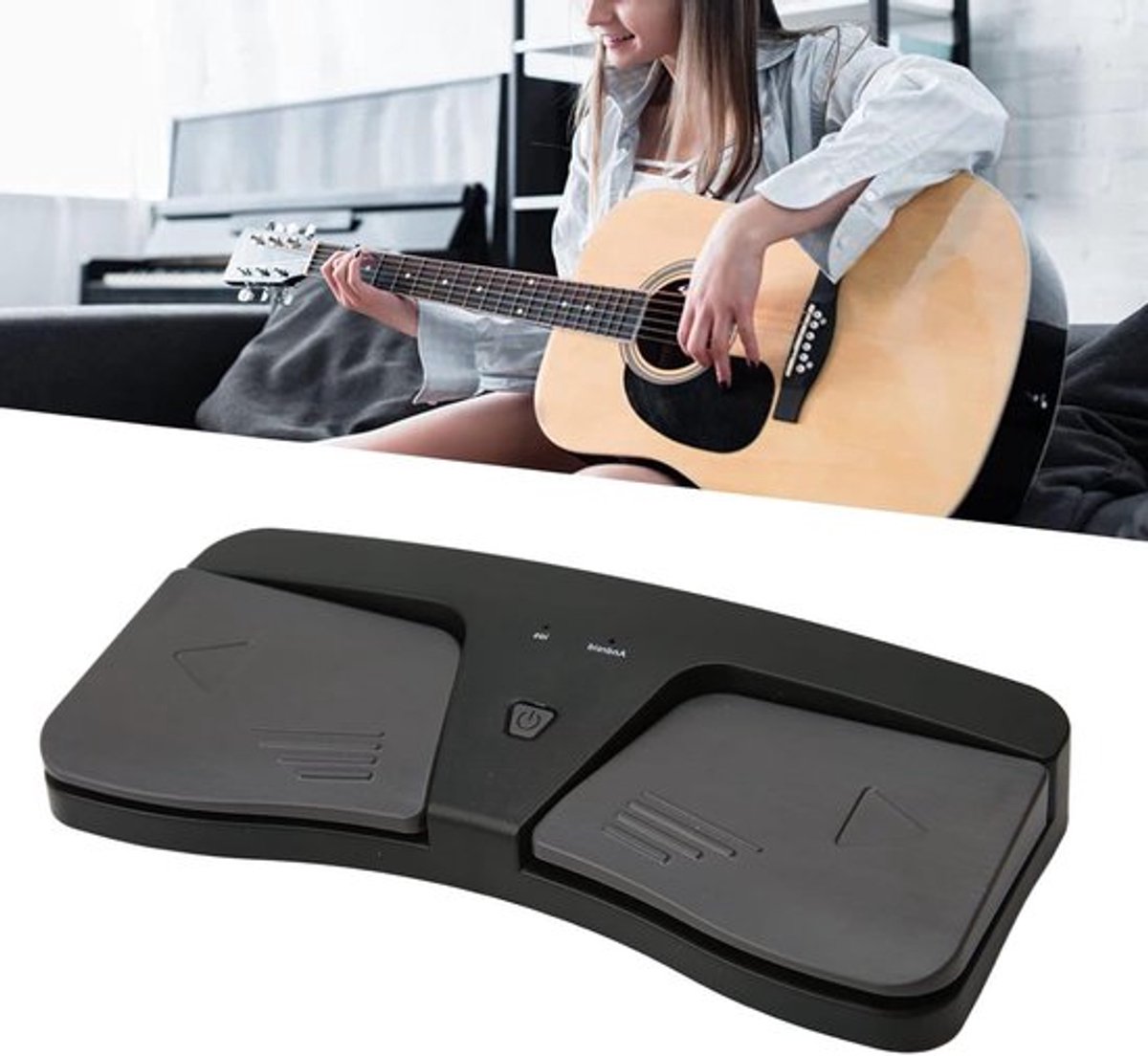 Draadloos Bladwisselpedaal met Bluetooth, Compact en Draagbaar Voetpedaal voor Muziek, Ideaal voor Tablets en Smartphones, Perfect voor Muziekliefhebbers en Cadeaus