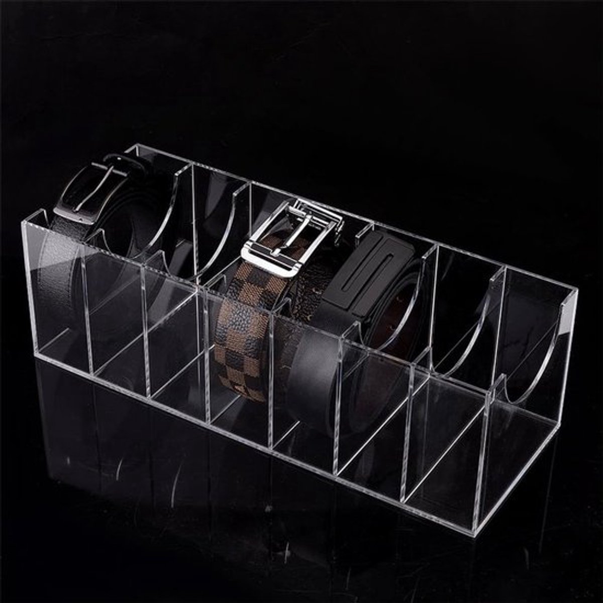 Acryl Organizer met 7 Compartimenten voor Sieraden, Horloges en Accessoires - Duidelijke Opbergdoos 37,5 x 14 x 12 cm