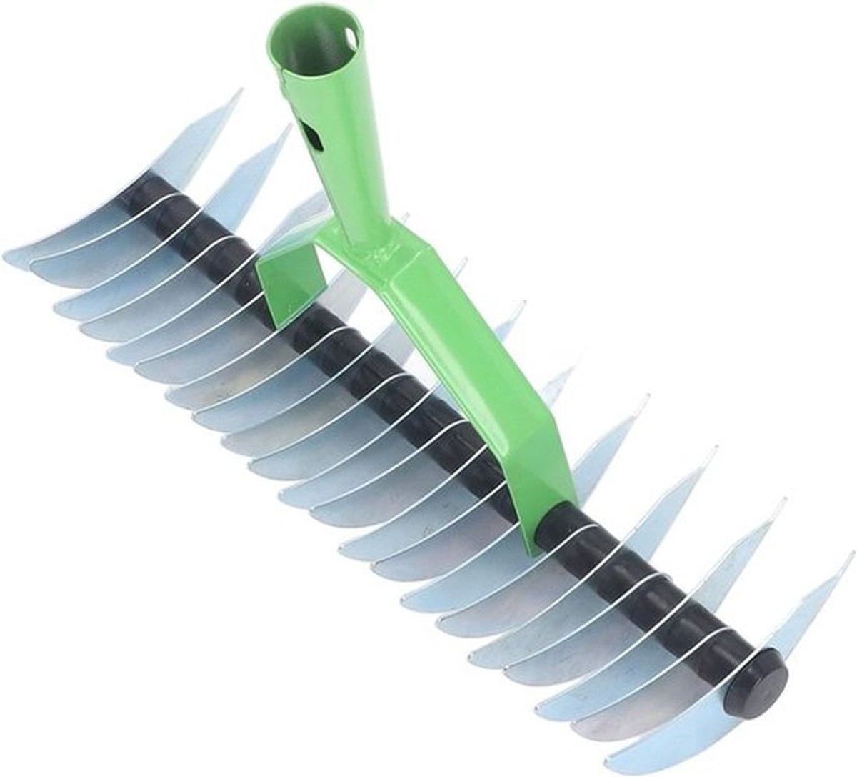 Stalen Hark met 17 Tanden voor het Egaliseren, Beluchten en Cultiveren van Gazons en Tuinen, 5.4FT Handvat voor Optimale Grip