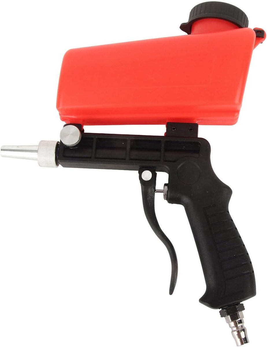 SnelShoppen - Mini Handheld Pneumatische Sandstraal Gereedschap - Lichtgewicht Aluminium - Professioneel - Instelbare Straalstroom - Geschikt voor All