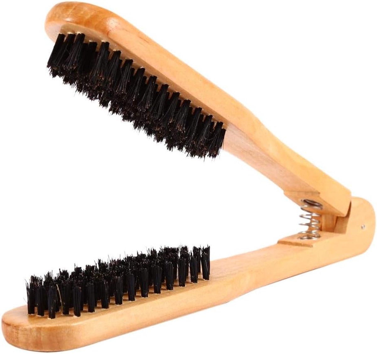 SnelShoppen - Clamp Haarborstel, Dubbele Borstel Kam, Houten Antistatische Styling Tool, Haar Kammen voor Thuisgebruik, Ideaal voor Professionele Kapp