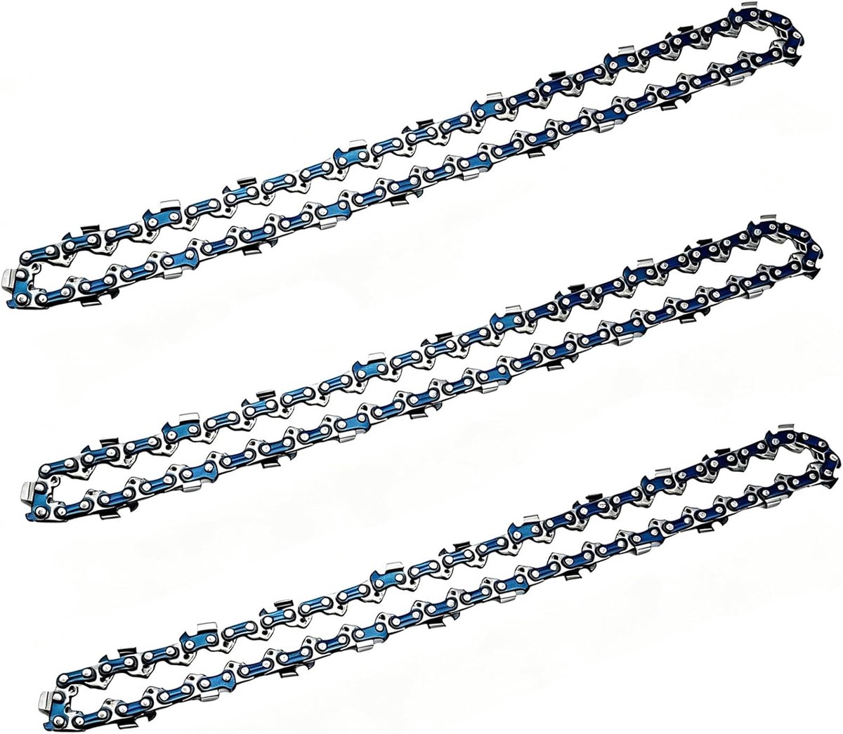 SnelShoppen - Zaagketting, 3 stuks, 1,3 mm dik, 52 aandrijfschakels voor zwaard van 35 cm, terugslagarme halfbeitelketting voor tuin en houtbewerking