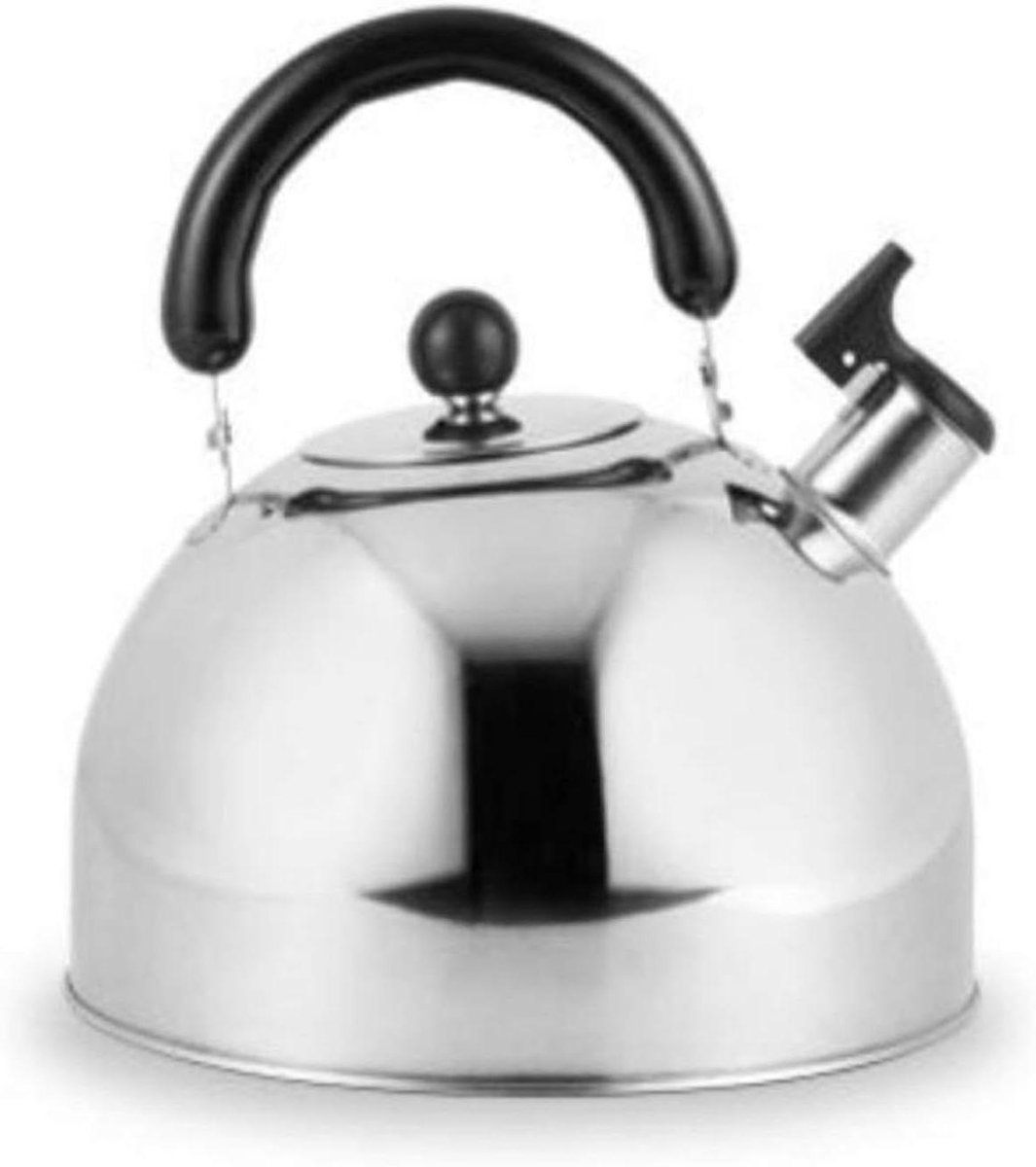 Waterkoker RVS - Theepot Ketel - Water Koken - Verdikte Hemisferische Bodem - 1.2L - Zilver