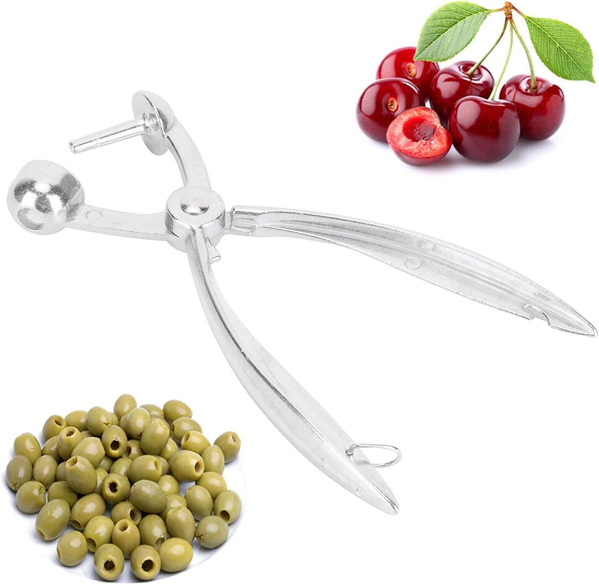 SnelShoppen - Fruit Corer, Ergonomische Aluminium Pitter Tool voor Kersen, Olijven en Rode Dadel, Duurzaam en Handig voor Keuken en Feesten