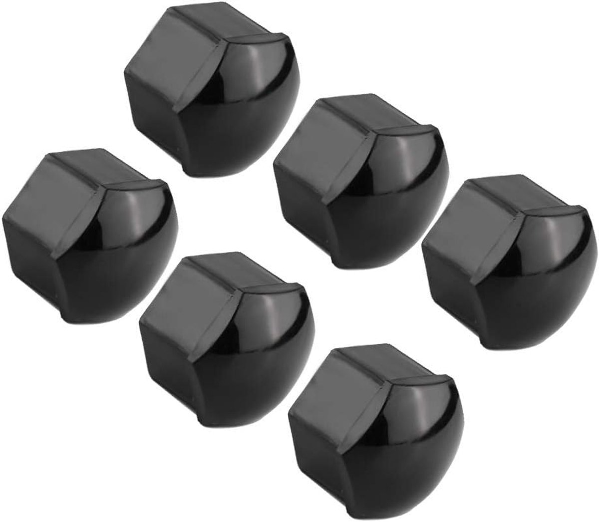 SnelShoppen - 20 Stuks Wielmoer Rim Cover, Universele Stofkap Beschermcaps 17mm Moer Auto Wiel Velg Beveiliging Anti-diefstal Kap (Zwart)