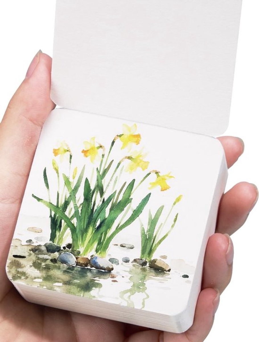 Mini Aquarel-Schetsboek 60 Vellen 6,5 x 6,5 cm - 100% Katoen, Draagbaar en Scheurbaar Schildernotitieboek voor Reizen, Vierkant Kunstpapier