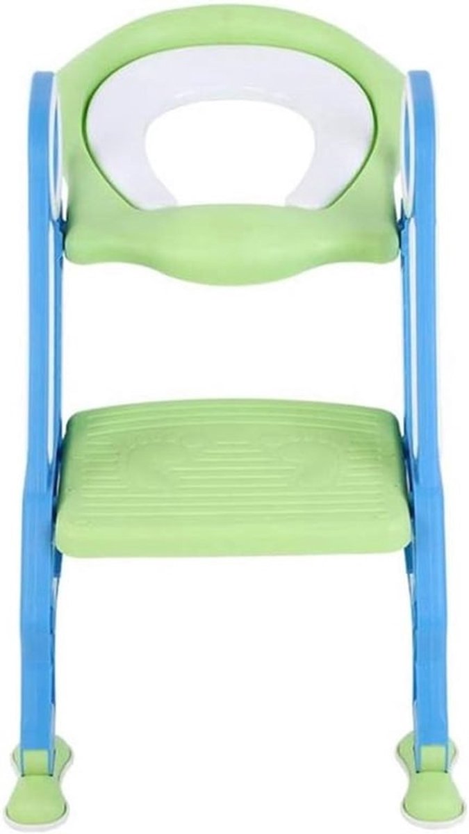 Verstelbare Potty Trainer voor Baby's met Trap, Armleuningen en Opvouwbaar Ontwerp voor Kinderen van 1-7 Jaar (Blauw) - Zindelijkheidstraining, Toilettraining, Comfortabele Zitervaring