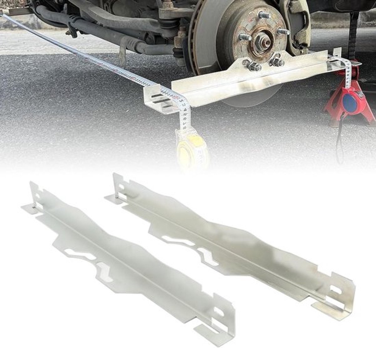 Robuuste Track Alignment Tool Platen van RVS voor Nauwkeurige Wieluitlijning van Auto's, Trucks en SUV's met Hanggaten