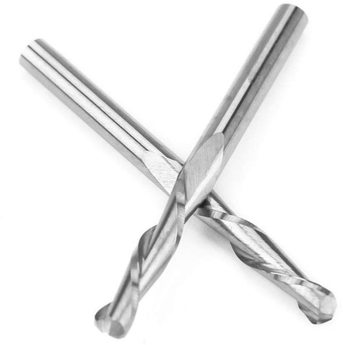 Set van 10 stuks 3.17 x 17mm dubbele fluit carbide frezen voor CNC, snijden en graveren