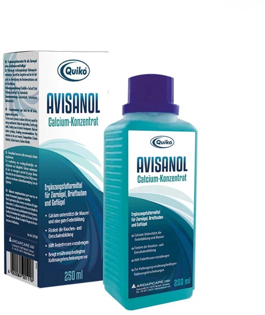 Quiko® Avisanol Calcium Concentrate - 500 ml - Supplementen - Vogelvoer - Kweekbevordering