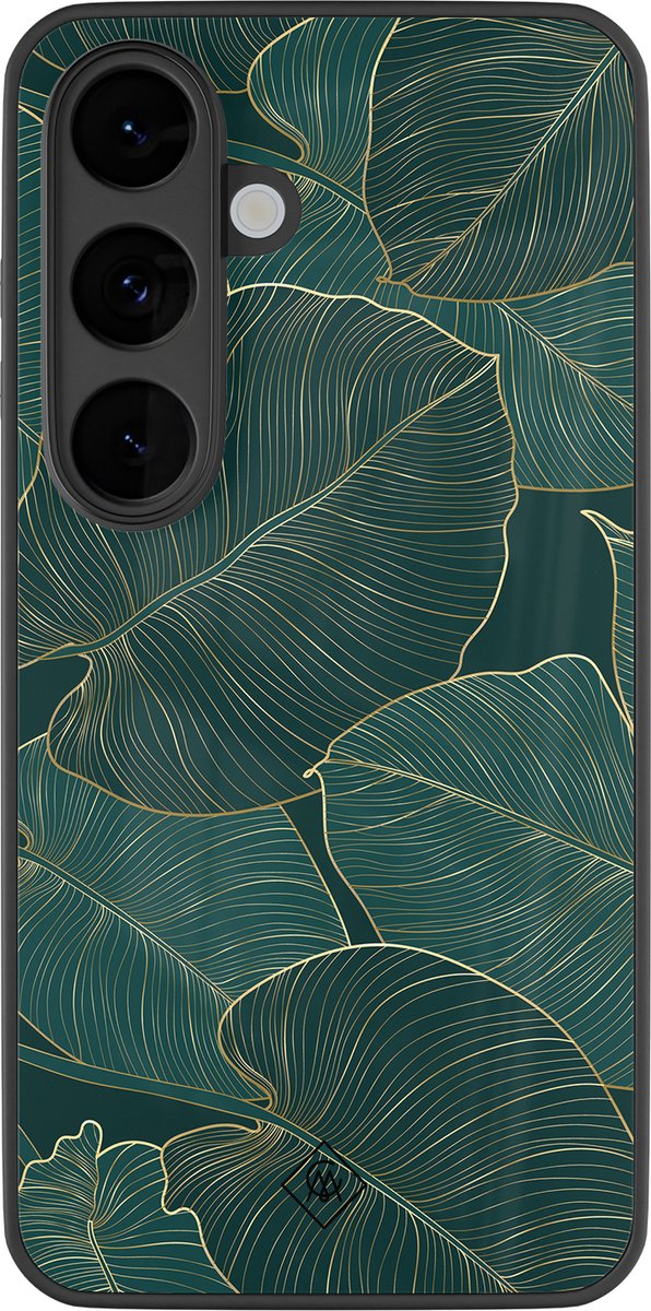 Casimoda® hoesje - Geschikt voor Samsung Galaxy S26 - Monstera Leaves - Luxe Hard Case Zwart - Backcover telefoonhoesje - Groen