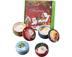 Geurkaarsen - kerstset - geurkaarsen - cadeau - sojawas voor Kerstmis - geurkaarsen - 4 stuks