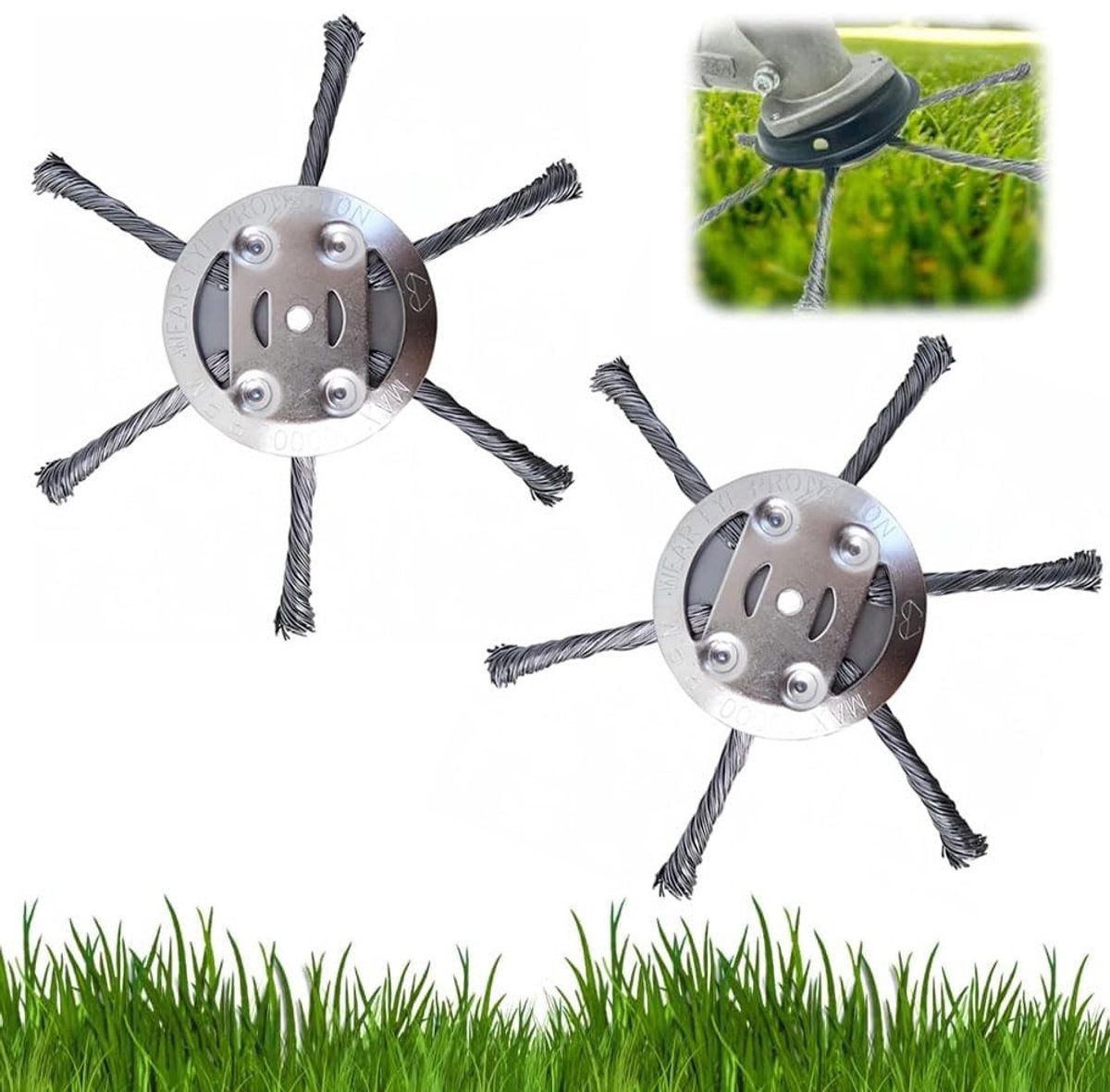 Solidchoice - Professionele Onkruidborstel voor Grastrimmer Set van 2