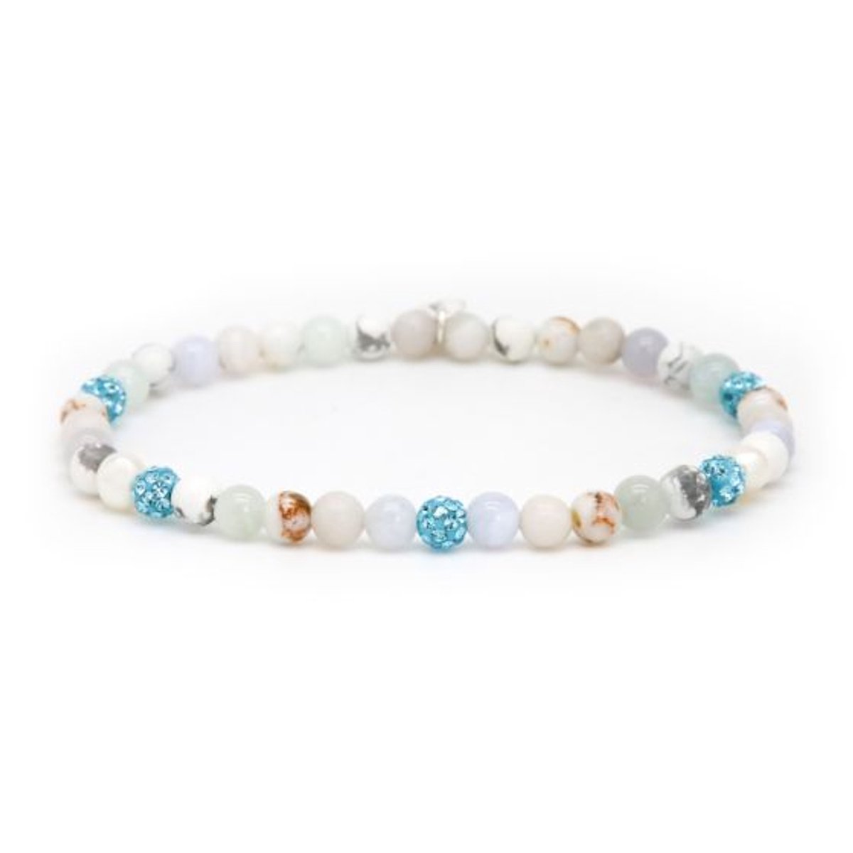 Karma Armband (Sieraad) Spiral Milae XXS Elastic (blue crystal) Blue