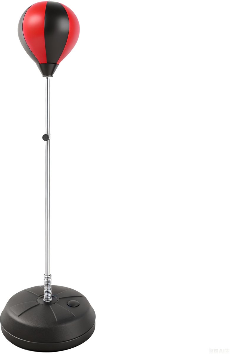 Boksset met boksbal (126 - 144 cm in hoogte verstelbaar) - boksstandaard met voet - speedbag - bokshandschoenen - pomp - vrijstaande boksbal - speedball - bokstrainer voor volwassenen en tieners.