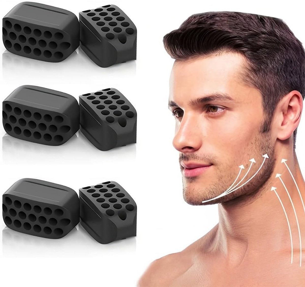 Jaw Training for Men, 6 Pieces Jaw Exercise, Jaw Exercise, Jaw Line, Jaw Line Muscle Trainer for Men and Women, Jaw - ShopVlot