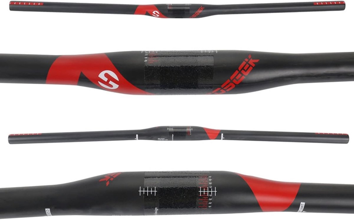 31,8 mm koolstofvezel UD Messy Bike stuur 3 graden recht mountainbike-stuur - ShopVlot