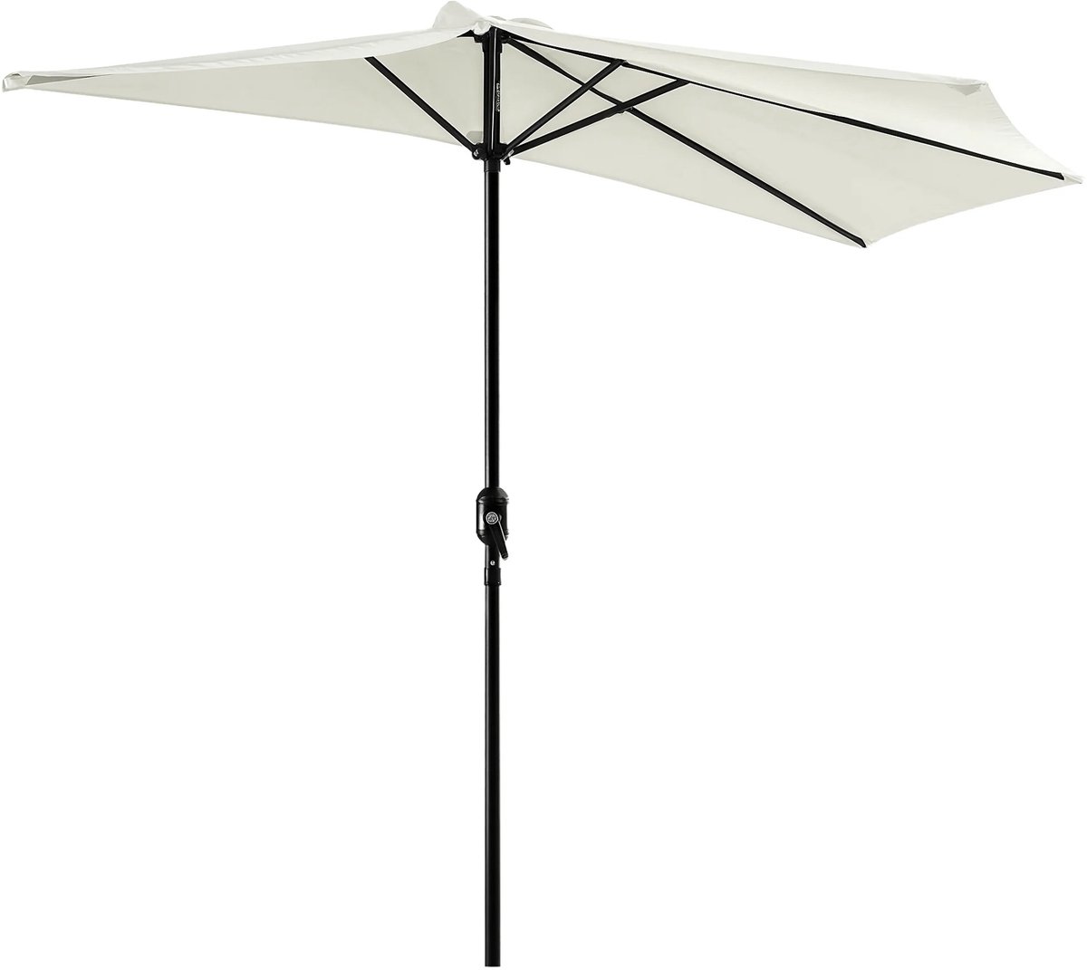 Archi Halfronde Tuinparasol 269 × 138 cm – Parasol - Met Draaizwengel – UV-beschermend – Balkonparasol – Beige
