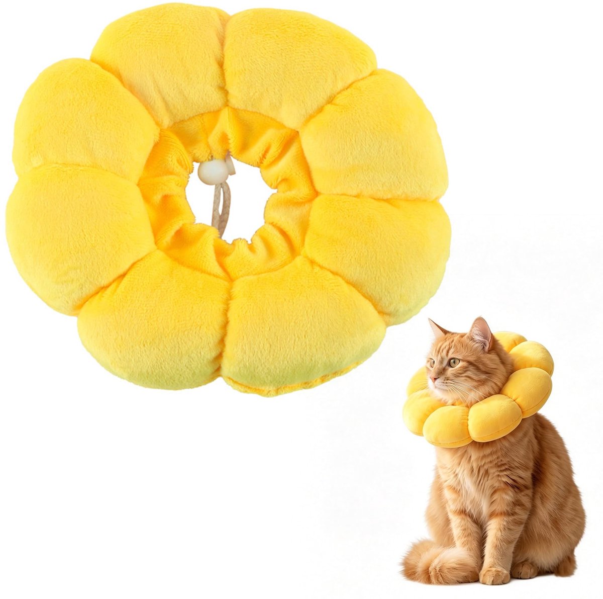Solidchoice - Zachte Verstelbare Kattenhalsband M (Geel)